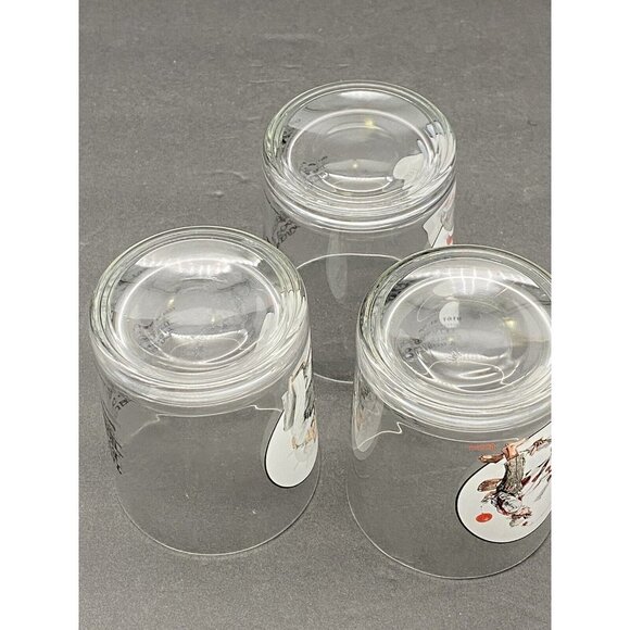 Vintage Norman Rockwell Saturday Evening Post On The Rocks Glasses Set‎ of 3 - Picture 13 of 13